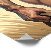 Extreem hete kerel met een paard poster (Hoek)