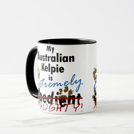 Extreem Naughty Australian Kelpie Mok (Voorkant links)