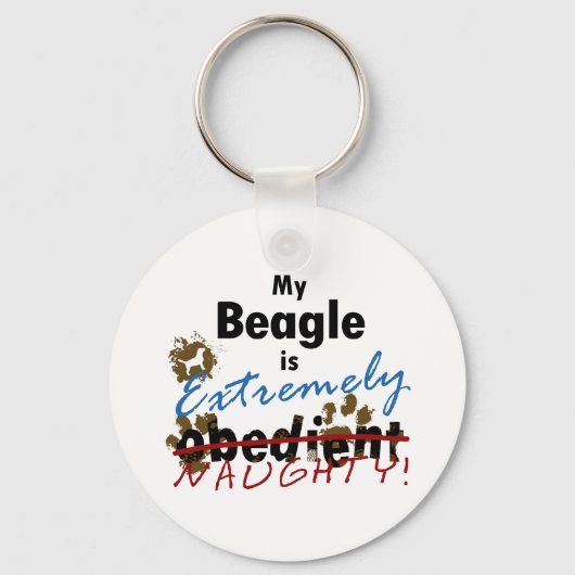 Extreem Naughty Beagle Sleutelhanger (Voorkant)