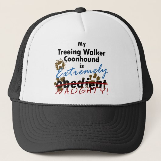 Extreem Naughty Treing Walker Coonhound Trucker Pet (Voorkant)