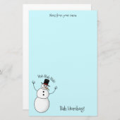 Extreem onbeleefde sneeuwman briefpapier (Voorkant / Achterkant)
