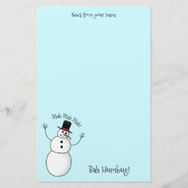 Extreem onbeleefde sneeuwman briefpapier