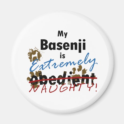 Extreem ondeugende Basenji Magneet (Voorkant)
