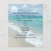 Extreem Ontspannend Strandzicht Witte Zand Flyer (Achterkant)