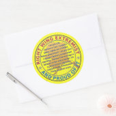 EXTREEM-RECHTSE BUMPERSTICKER - ALASKA RONDE STICKER (Envelop)