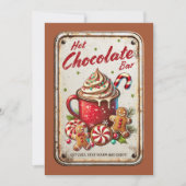 Extreem rustieke warme chocolade bar Cool Kerstmis Feestdagenkaart (Voorkant)