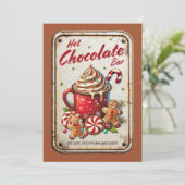Extreem rustieke warme chocolade bar Cool Kerstmis Feestdagenkaart (Staand voorkant)
