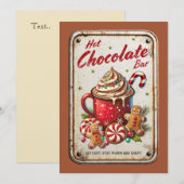 Extreem rustieke warme chocoladereep Cool Christma Feestdagenkaart (Voorkant / Achterkant)