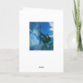 Extreem skiën, kerstmis Blassings Feestdagen Kaart (Achterkant)