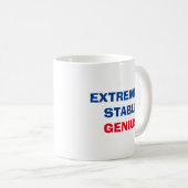Extreem stabiele Genius Donald Trump Funny Quote Koffiemok (Voorkant rechts)