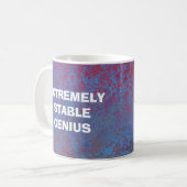 Extreem stabiele Genius Donald Trump Funny Quote Koffiemok (Voorkant links)