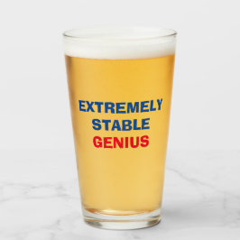 Extreem stabiele Genius Funny Trump Quote Pint Glas