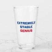 Extreem stabiele Genius Funny Trump Quote Pint Glas (Voorkant)