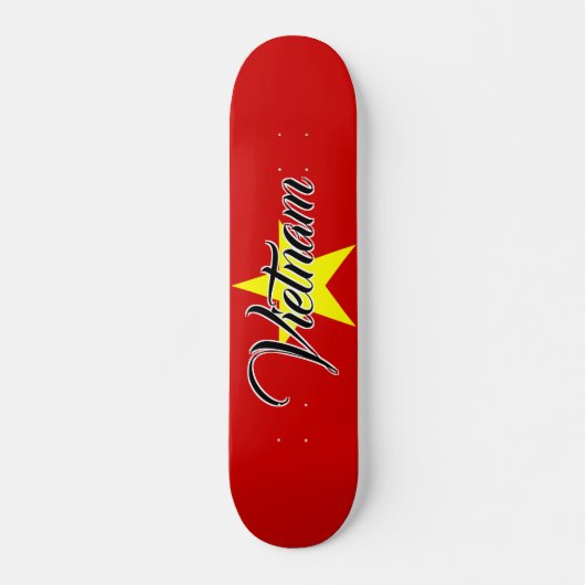 Extreem Vietnam met vlag Yellow Star-ontwerp Persoonlijk Skateboard (Voorkant)