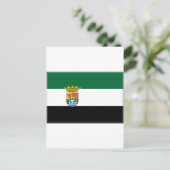 Extremadura (Spanje) vlag Briefkaart (Staand voorkant)
