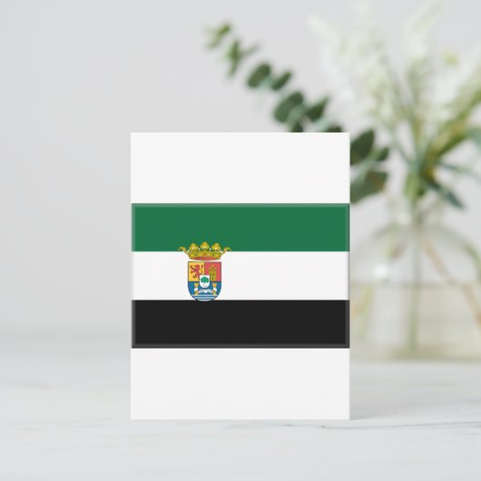 Extremadura (Spanje) vlag Briefkaart (Staand voorkant)