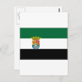 Extremadura (Spanje) vlag Briefkaart (Voorkant / Achterkant)