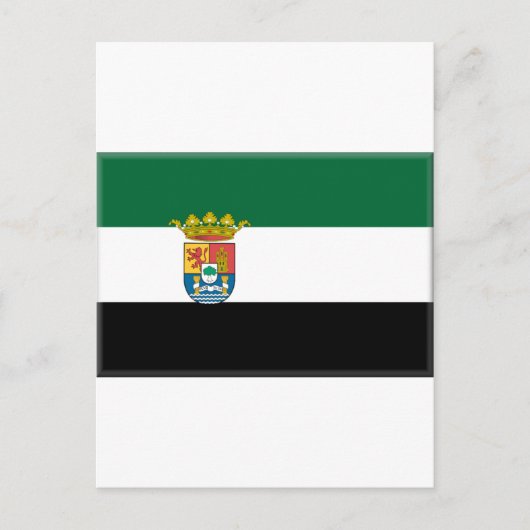Extremadura (Spanje) vlag Briefkaart (Voorkant)
