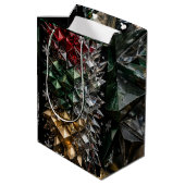 Extreme 3D Mozaïek Kerstboom Abstract  Medium Cadeauzakje (Achterkant Gekanteld)