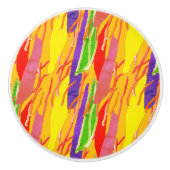 EXTREME ABSTRACTE FANTASIE KUNST KERAMISCHE KNOP (Voorkant)