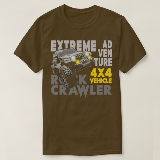 Extreme Adventure Rock Crawler Offroad T-shirt (Design voorkant)