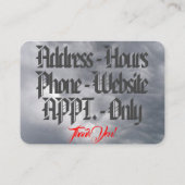 Extreme auto's visitekaartje (Achterkant)