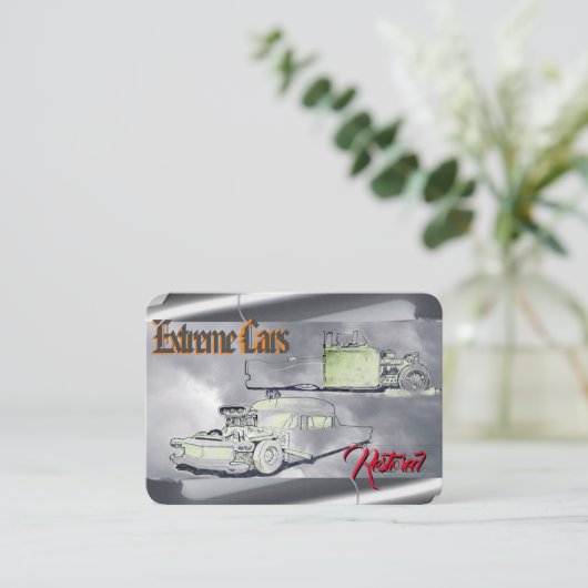 Extreme auto's visitekaartje (Staand voorkant)