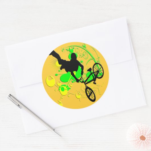 Extreme Biking Ronde Sticker (Envelop)