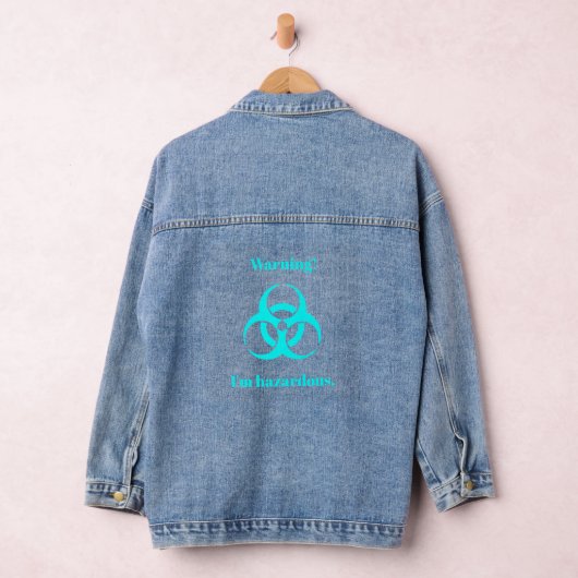 Extreme Blue Biohazard Waarschuwing Denim Jacket (Hangar)