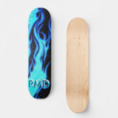 EXTREME Blue Flame Skateboard Deck (Voorkant)