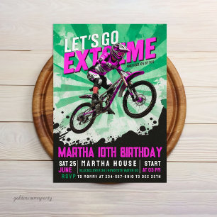 Extreme BMX-fiets meisje verjaardag - Dirtbike Kaart