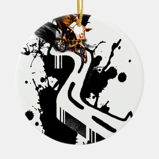 Extreme BMX Rider Keramisch Ornament (Voorkant)