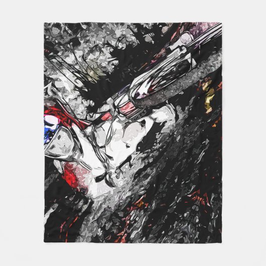 Extreme BMX Rider - Mountain Bike Racer Fleece Deken (Voorkant)