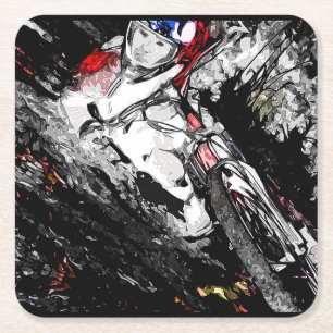 Extreme BMX Rider - Mountain Bike Racer Kartonnen Onderzetters