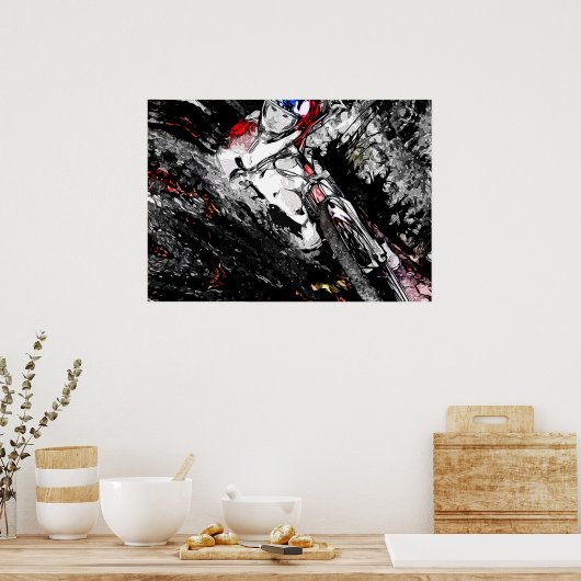 Extreme BMX Rider - Mountain Bike Racer Poster (Keuken)
