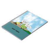 Extreme Cache Geocaching Cartoon op maat Notitieboek (Linkerzijde)