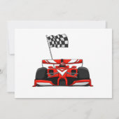 extreme cartoon van raceauto |Kies achtergrondkleu Kaart (Achterkant)