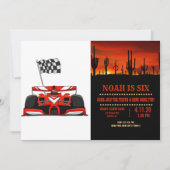 extreme cartoon van raceauto |Kies achtergrondkleu Kaart (Voorkant)