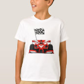 extreme cartoon van raceauto |Kies achtergrondkleu T-shirt (Voorkant)