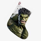 Extreme Close-Up of the Enraged Hulk Grote Kerstsok (Voorkant (Hangend))