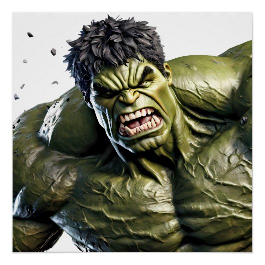 Extreme Close-Up of the Enraged Hulk Perfect Poster (Voorkant)