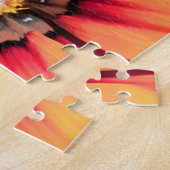 Extreme close-up van een bij die polen verzamelt legpuzzel (Zijkant)