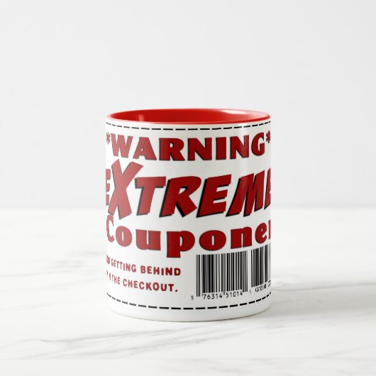 Extreme Couponer Tweekleurige Koffiemok (Center)