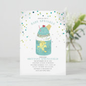 Extreme Crazy Milkshake Blue Boy Baby shower Kaart (Staand voorkant)