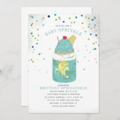 Extreme Crazy Milkshake Blue Boy Baby shower Kaart (Voorkant / Achterkant)