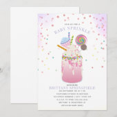 Extreme Crazy Milkshake Girl Baby shower Sprinkle  Kaart (Voorkant / Achterkant)
