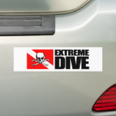 Extreme duik (schedel) bumpersticker (Op auto)