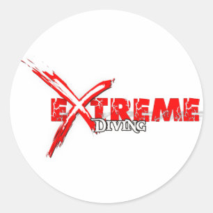 Extreme duiker ronde sticker