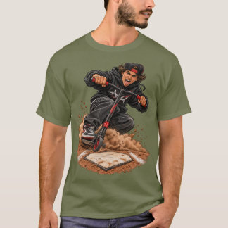 Extreme Freestyle Scooter Honkbal Slide Actie T-shirt