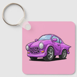 Extreme Gebogen Paarse Auto Kunstwerk Sleutelhanger